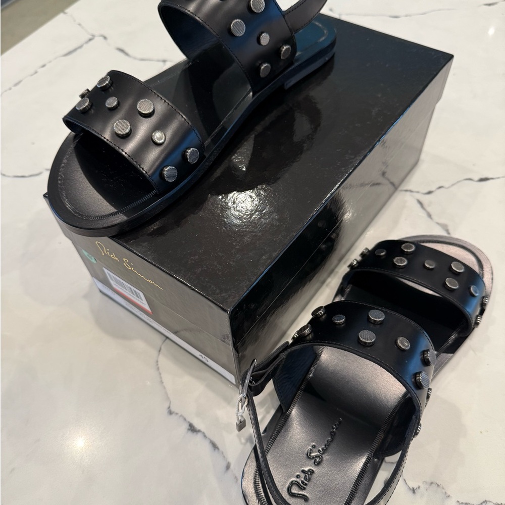 Black Rich Simon Sandals. Brand New